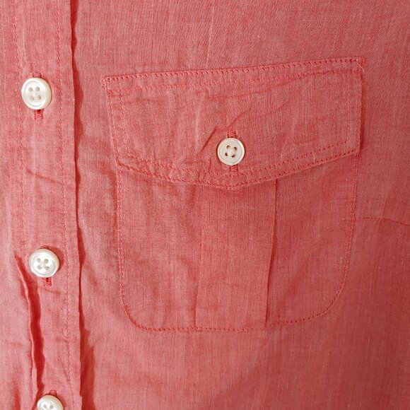J. Crew The Perfect Button Front Shirt Women's XXS Coral Pink Lightweight NEW - Picture 5 of 8
